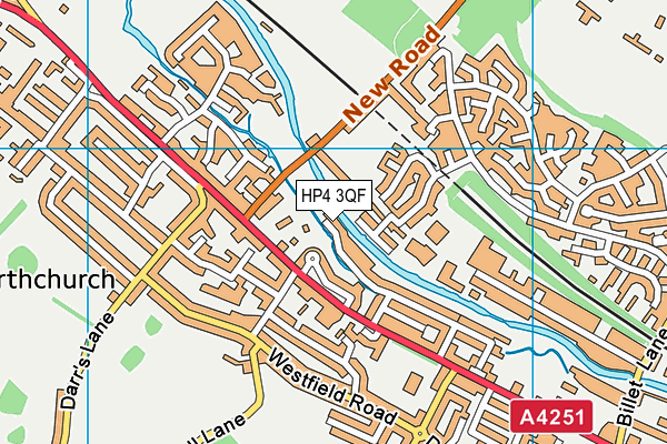 HP4 3QF map - OS VectorMap District (Ordnance Survey)