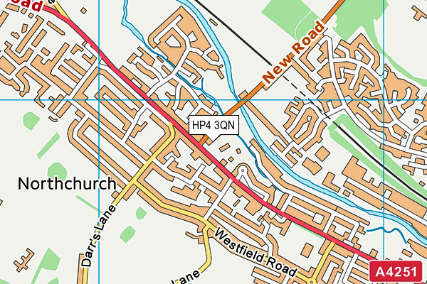 HP4 3QN map - OS VectorMap District (Ordnance Survey)