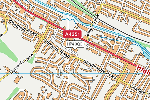 Berkhamsted Leisure Centre map (HP4 3QQ) - OS VectorMap District (Ordnance Survey)