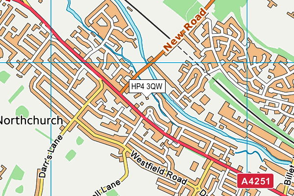 HP4 3QW map - OS VectorMap District (Ordnance Survey)