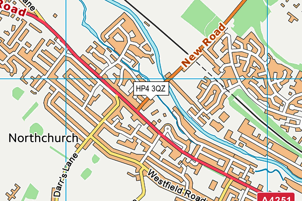 St Mary's CofE Primary School, Northchurch map (HP4 3QZ) - OS VectorMap District (Ordnance Survey)