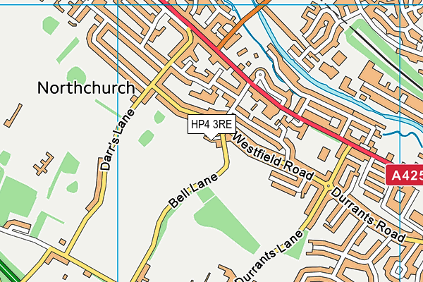 HP4 3RE map - OS VectorMap District (Ordnance Survey)