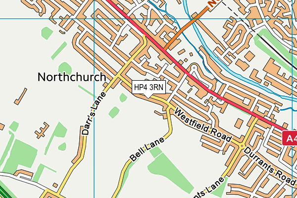 HP4 3RN map - OS VectorMap District (Ordnance Survey)