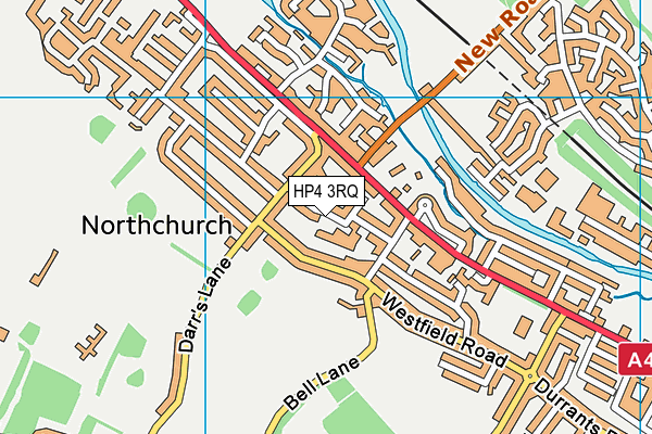 HP4 3RQ map - OS VectorMap District (Ordnance Survey)