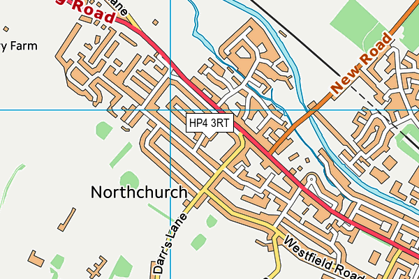 HP4 3RT map - OS VectorMap District (Ordnance Survey)