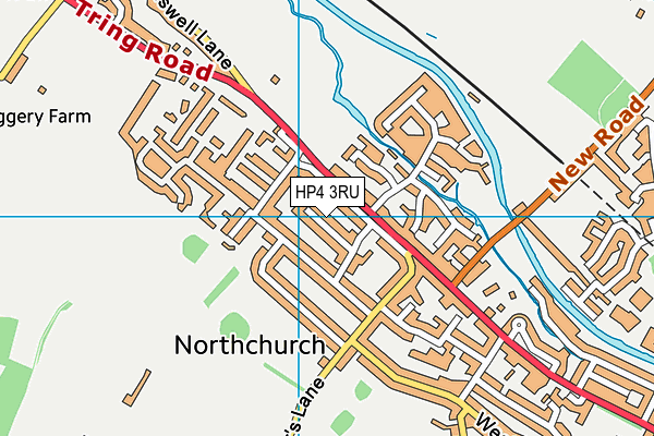 HP4 3RU map - OS VectorMap District (Ordnance Survey)