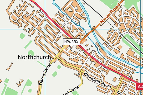 HP4 3RX map - OS VectorMap District (Ordnance Survey)