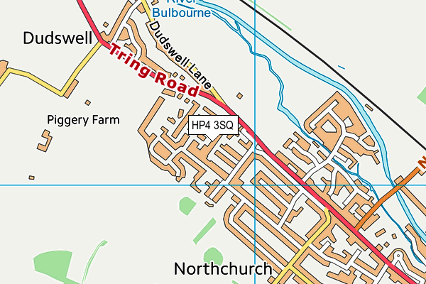 HP4 3SQ map - OS VectorMap District (Ordnance Survey)