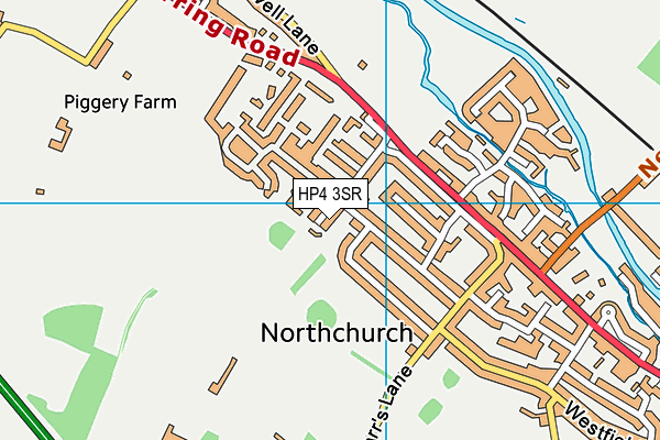 HP4 3SR map - OS VectorMap District (Ordnance Survey)