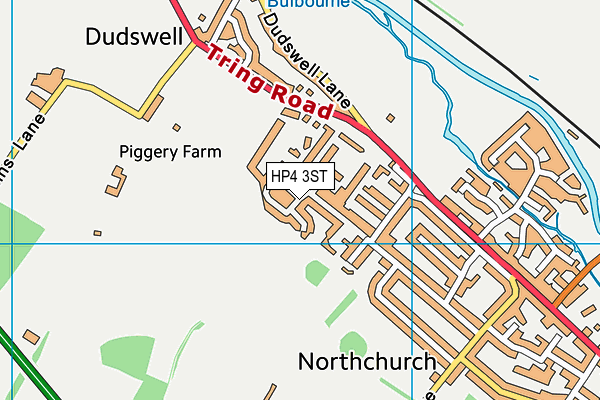 HP4 3ST map - OS VectorMap District (Ordnance Survey)