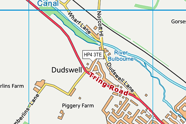 HP4 3TE map - OS VectorMap District (Ordnance Survey)