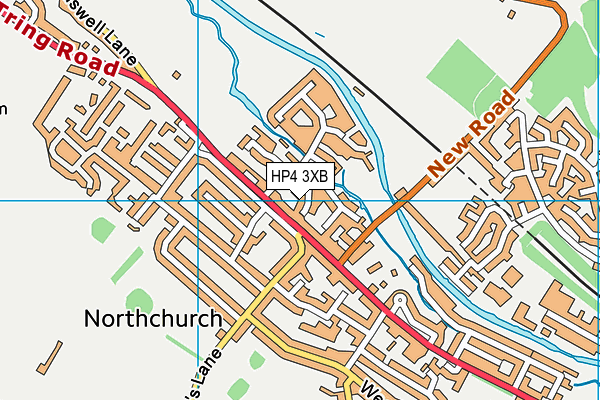 HP4 3XB map - OS VectorMap District (Ordnance Survey)