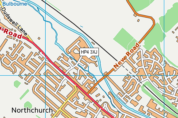 HP4 3XJ map - OS VectorMap District (Ordnance Survey)