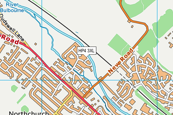 HP4 3XL map - OS VectorMap District (Ordnance Survey)