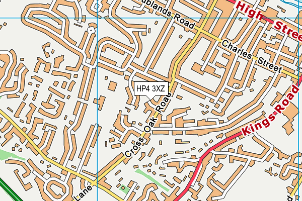 HP4 3XZ map - OS VectorMap District (Ordnance Survey)