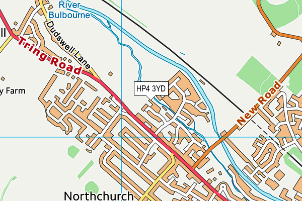 HP4 3YD map - OS VectorMap District (Ordnance Survey)
