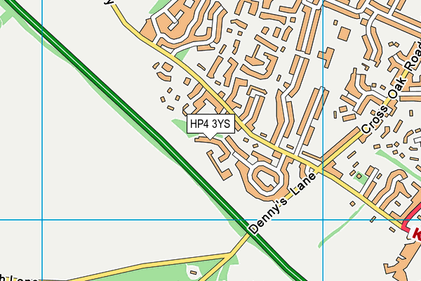 HP4 3YS map - OS VectorMap District (Ordnance Survey)