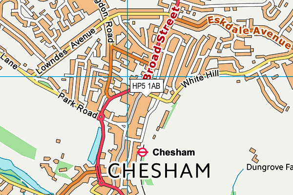 HP5 1AB map - OS VectorMap District (Ordnance Survey)