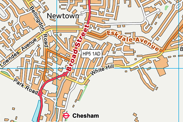 HP5 1AD map - OS VectorMap District (Ordnance Survey)