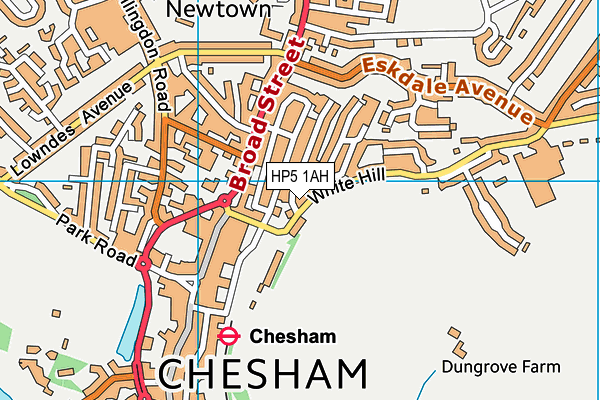 HP5 1AH map - OS VectorMap District (Ordnance Survey)