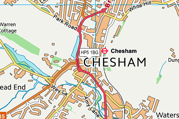 HP5 1BG map - OS VectorMap District (Ordnance Survey)