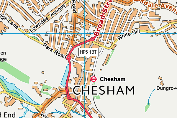 HP5 1BT map - OS VectorMap District (Ordnance Survey)