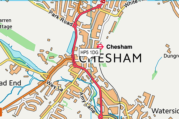 HP5 1DG map - OS VectorMap District (Ordnance Survey)