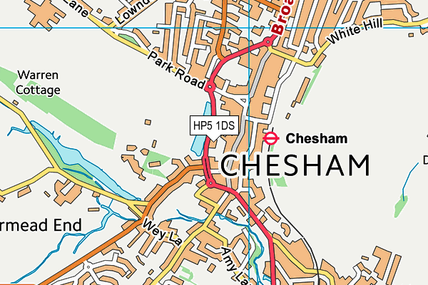 HP5 1DS map - OS VectorMap District (Ordnance Survey)