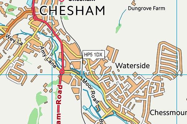 HP5 1DX map - OS VectorMap District (Ordnance Survey)