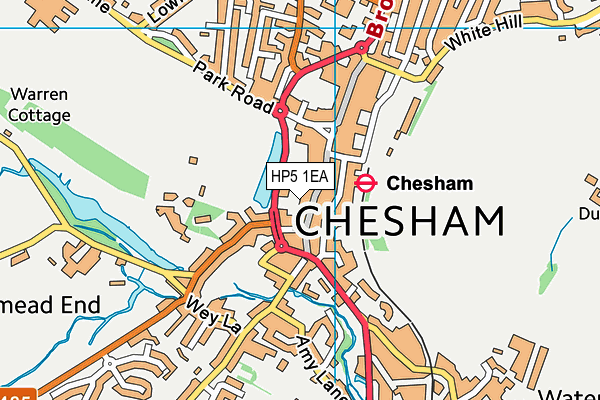 HP5 1EA map - OS VectorMap District (Ordnance Survey)