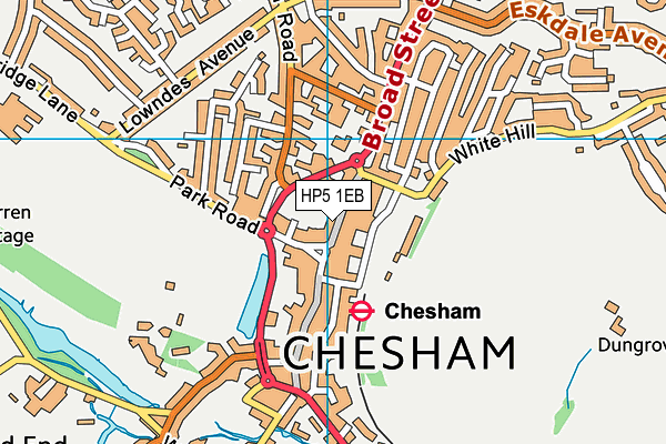 HP5 1EB map - OS VectorMap District (Ordnance Survey)