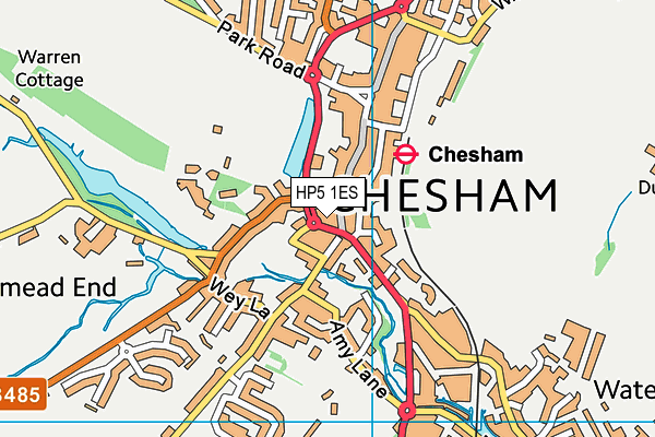 HP5 1ES map - OS VectorMap District (Ordnance Survey)