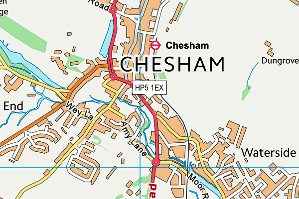 HP5 1EX map - OS VectorMap District (Ordnance Survey)