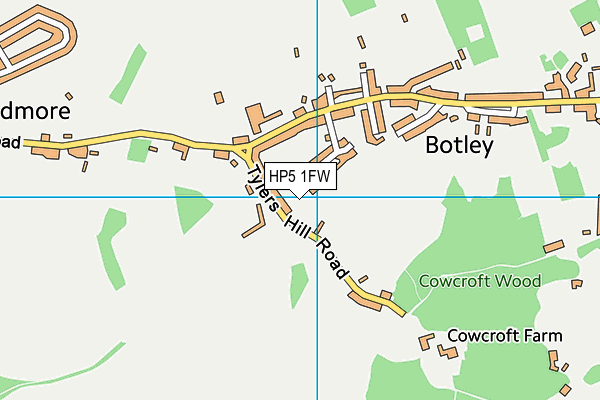 HP5 1FW map - OS VectorMap District (Ordnance Survey)