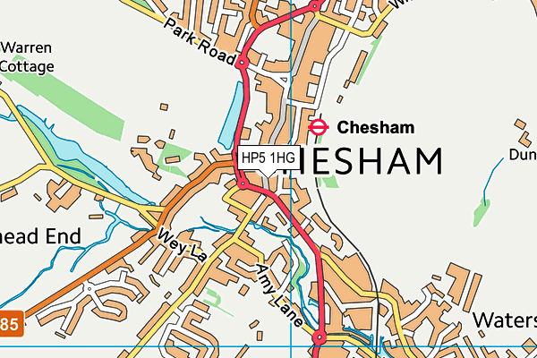 HP5 1HG map - OS VectorMap District (Ordnance Survey)