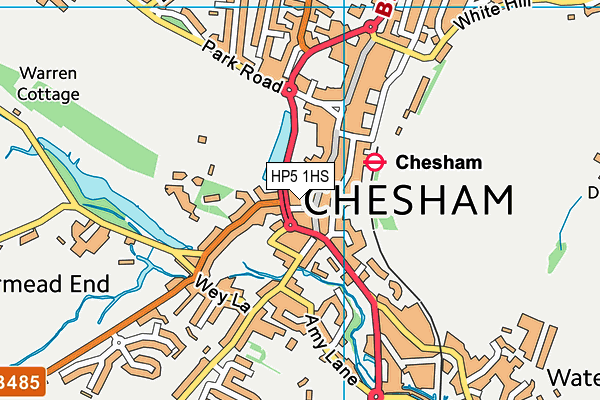 HP5 1HS map - OS VectorMap District (Ordnance Survey)