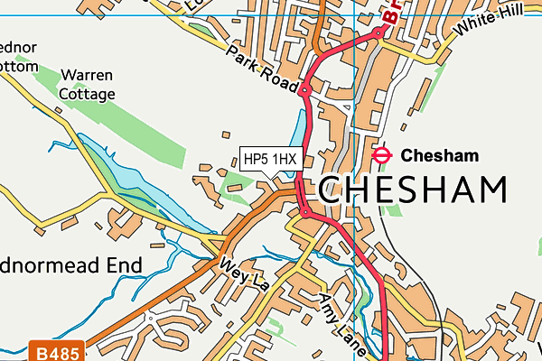 HP5 1HX map - OS VectorMap District (Ordnance Survey)