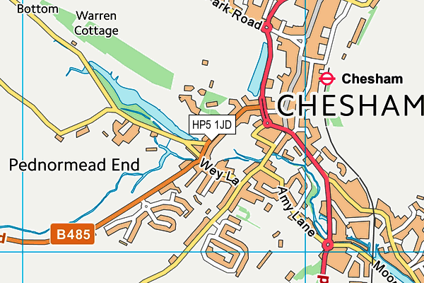 HP5 1JD map - OS VectorMap District (Ordnance Survey)