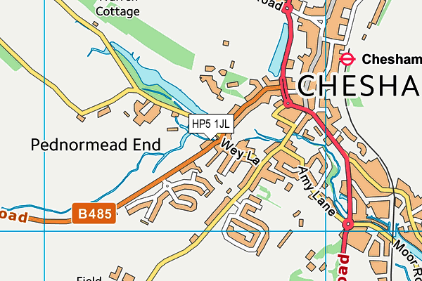 HP5 1JL map - OS VectorMap District (Ordnance Survey)