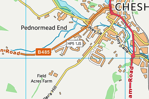 HP5 1JS map - OS VectorMap District (Ordnance Survey)