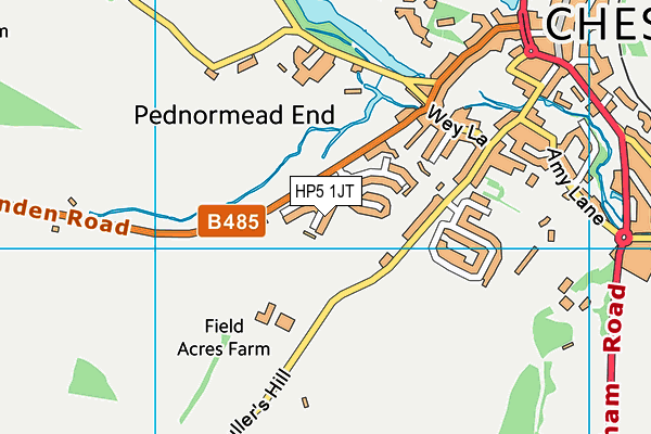 HP5 1JT map - OS VectorMap District (Ordnance Survey)