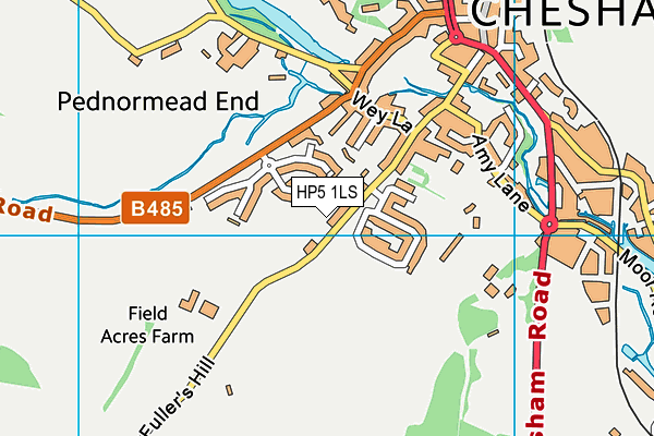 HP5 1LS map - OS VectorMap District (Ordnance Survey)