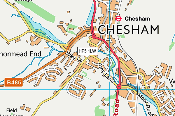 HP5 1LW map - OS VectorMap District (Ordnance Survey)