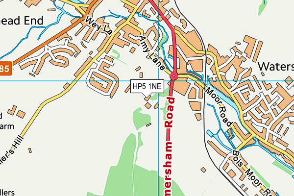 Welcome Gym (Chesham) map (HP5 1NE) - OS VectorMap District (Ordnance Survey)
