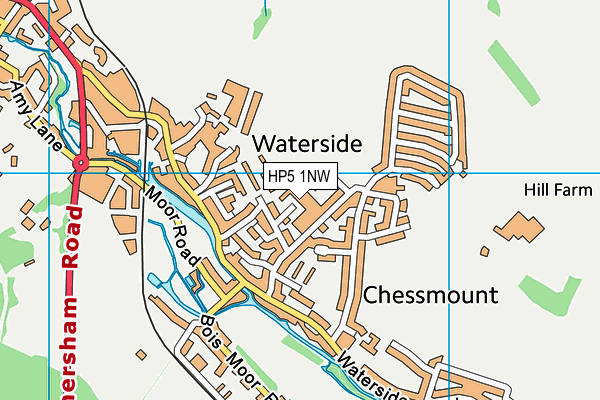 HP5 1NW map - OS VectorMap District (Ordnance Survey)