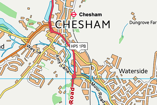 HP5 1PB map - OS VectorMap District (Ordnance Survey)