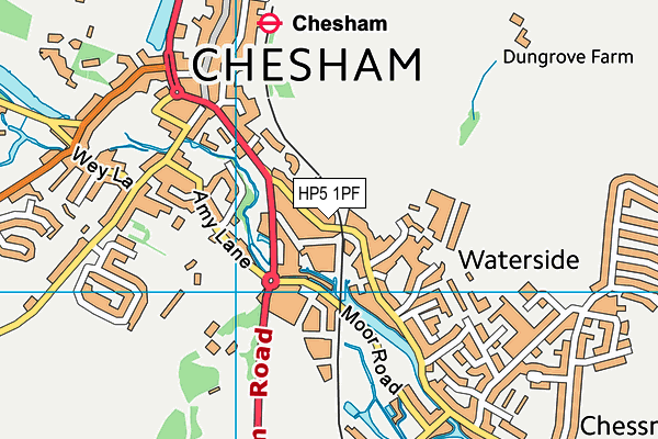 HP5 1PF map - OS VectorMap District (Ordnance Survey)