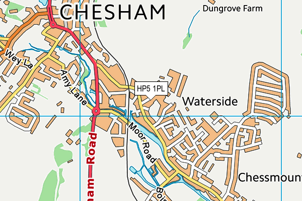 HP5 1PL map - OS VectorMap District (Ordnance Survey)