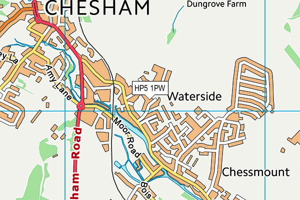 HP5 1PW map - OS VectorMap District (Ordnance Survey)