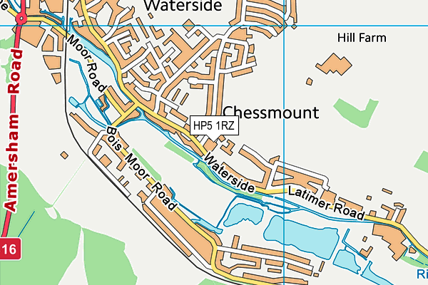 HP5 1RZ map - OS VectorMap District (Ordnance Survey)